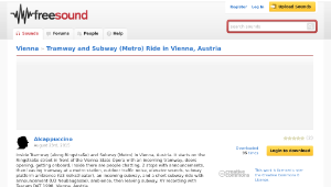 Freesound聲音庫：Tramway and Subway (Metro) Ride in Vienna, Austria-資源代表圖