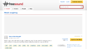 Freesound聲音庫：Weak coughing 縮圖