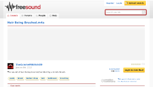 Freesound聲音庫：Hair Being Brushed.m4a