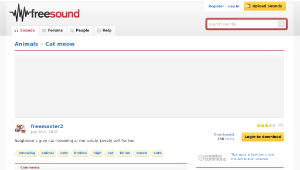 Freesound聲音庫：Cat meow-資源代表圖
