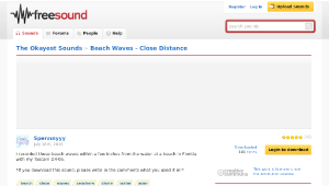 Freesound聲音庫：Beach Waves - Close Distance-資源代表圖