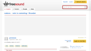 Freesound聲音庫：rain is comming / thunder縮圖