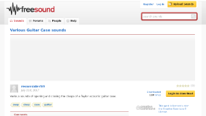Freesound聲音庫：Various Guitar Case sounds
