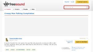 Freesound聲音庫：Creepy Man Talking Compilation縮圖