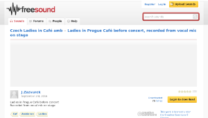 Freesound聲音庫：Ladies in Prague Café before concert, recorded from vocal mic on stage縮圖