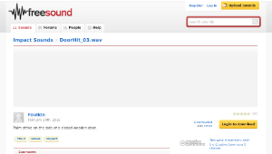Freesound聲音庫：DoorHit_03.wav