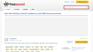 Freesound聲音庫：Ash Vale Railway Station Ambience and SWR Announcements-資源代表圖
