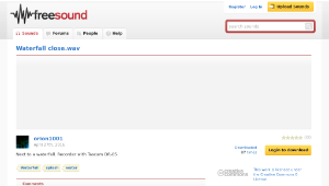 Freesound聲音庫：Waterfall close.wav