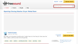Freesound聲音庫：Opening Closing Washer Dryer Metal Door-資源代表圖