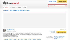 Freesound聲音庫：Sea Waves on Beach 02.wav縮圖