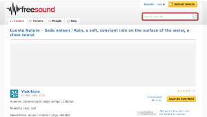 Freesound聲音庫：Sade veteen / Rain, a soft, constant rain on the surface of the water, a close sound-資源代表圖