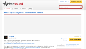 Freesound聲音庫：Water Splash Object 02 extreme time stretch縮圖