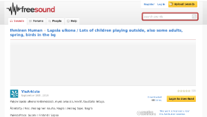 Freesound聲音庫：Lapsia ulkona / Lots of children playing outside, also some adults, spring, birds in the bg縮圖