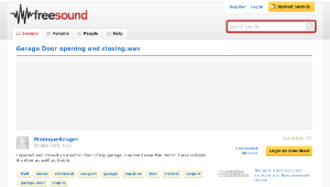 Freesound聲音庫：Garage Door opening and closing.wav縮圖