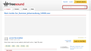 Freesound聲音庫：Rain inside Car_Summer_Johannesburg_14H00.wav縮圖