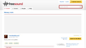 Freesound聲音庫：Heavy rain-資源代表圖