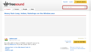 Freesound聲音庫：Heavy Rain Loop, Indoor, Raindrops on the Window.wav-資源代表圖