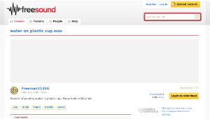 Freesound聲音庫：water on plastic cup.wav縮圖