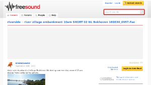 Freesound聲音庫：river village embankment 10am SHORT 02 NL Bokhoven 160830_0957.flac-資源代表圖