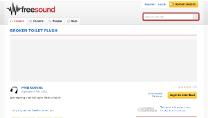 Freesound聲音庫：BROKEN TOILET FLUSH-資源代表圖