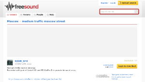 Freesound聲音庫：medium traffic moscow street縮圖