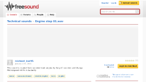 Freesound聲音庫：Engine stop 01.wav