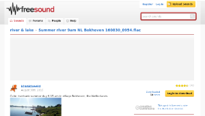 Freesound聲音庫：Summer river 9am NL Bokhoven 160830_0954.flac-資源代表圖