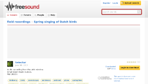 Freesound聲音庫：Spring singing of Dutch birds