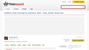 Freesound聲音庫：ambient ulicy, tramwaj na zewnatrz, bilet - tram, street, ticket.wav-資源代表圖