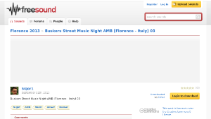 Freesound聲音庫：Buskers Street Music Night AMB [Florence - Italy] 03縮圖