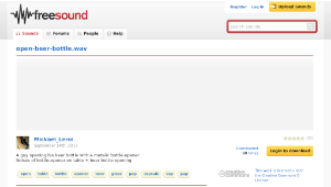 Freesound聲音庫：open-beer-bottle.wav