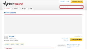 Freesound聲音庫：Blinds (open)縮圖