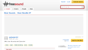 Freesound聲音庫：Door Handle 07