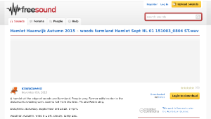 Freesound聲音庫：woods farmland Hamlet Sept NL 01 151003_0804 ST.wav