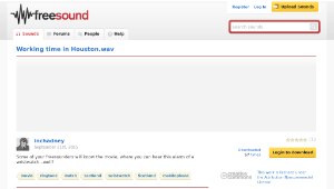 Freesound聲音庫：Working time in Houston.wav