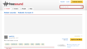Freesound聲音庫：Robotic Scream 3