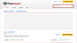 Freesound聲音庫：Container.wav