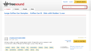 Freesound聲音庫：Coffee Can B - Side with Rubber 1.wav