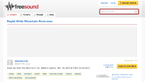 Freesound聲音庫：Rapid Wide Mountain River.wav縮圖