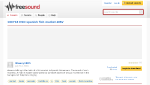 Freesound聲音庫：160718 HSN spanish fish market.WAV