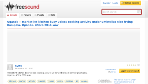 Freesound聲音庫：market int kitchen busy voices cooking activity under umbrellas nice frying Kampala, Uganda, Africa縮圖