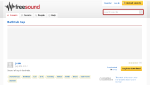 Freesound聲音庫：Bathtub tap