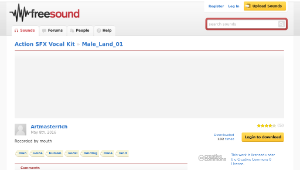 Freesound聲音庫：Male_Land_01縮圖