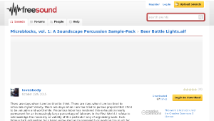 Freesound聲音庫：Beer Bottle Lights.aif