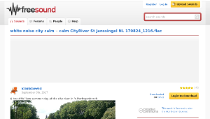 Freesound聲音庫：calm CityRiver St Janssingel NL 170824_1216.flac