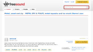 Freesound聲音庫：METAL SFX & FOLEY, metal squeeks and ice crush (Horror).wav