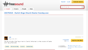Freesound聲音庫：20170416 - Zurich Enge Church Easter Sunday.wav