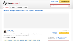 Freesound聲音庫：Los Angeles Metro Ride