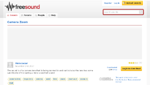 Freesound聲音庫：Camera Zoom