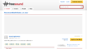 Freesound聲音庫：ResonantBathWater_rx.wav